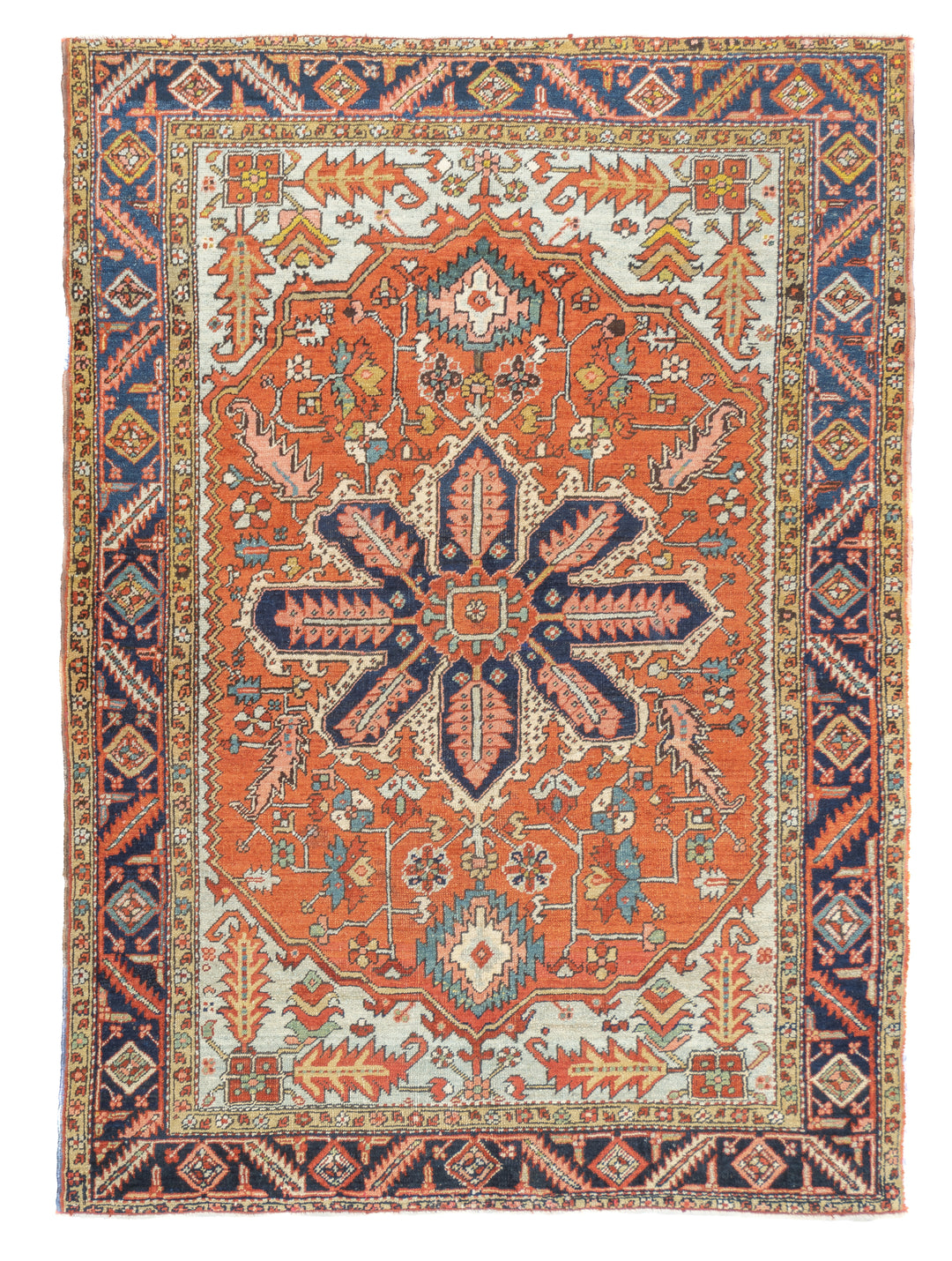 Antique Persian Serapi 5'1'' x 6'11''