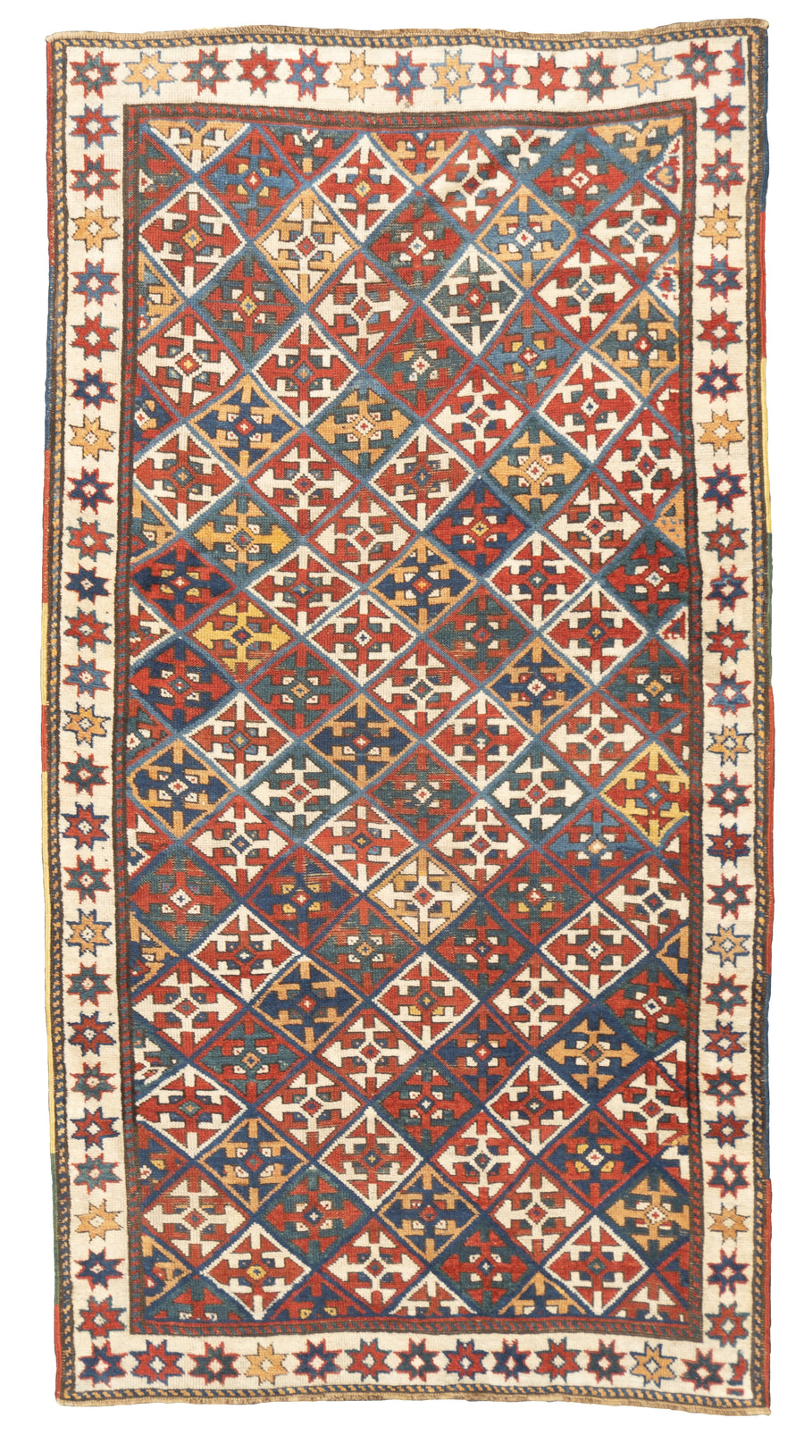 Antique Caucasian Kazak 3'9'' x 7'2''