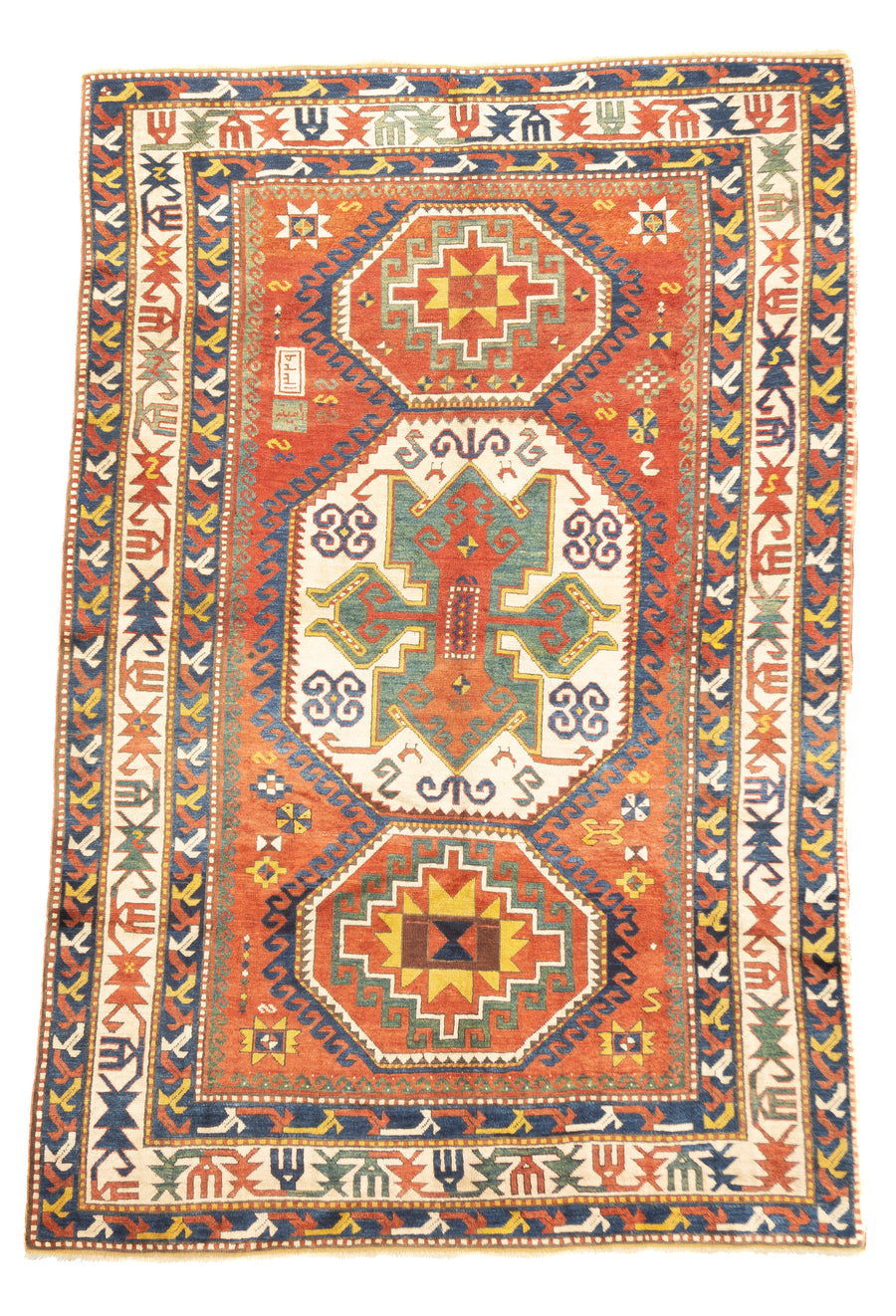 Antique Caucasian Kazak 5'7'' x 8'0''