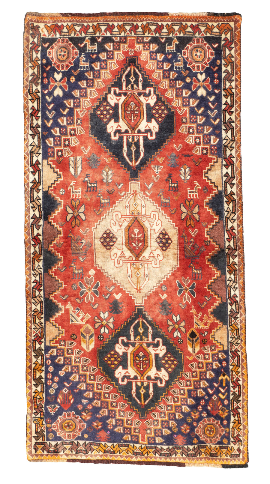 Antique Persian Qashqai 2'8'' x 5'4''