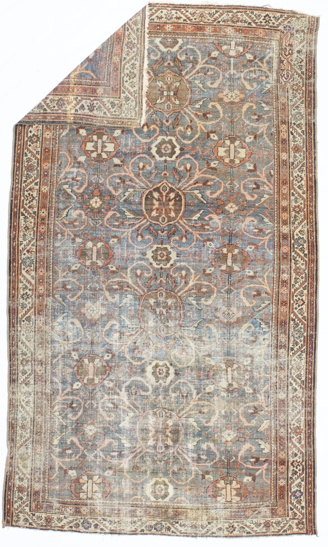 Antique Shabby Chic Persian Sultanabad Mahal Rug 5’5” x 9’5”