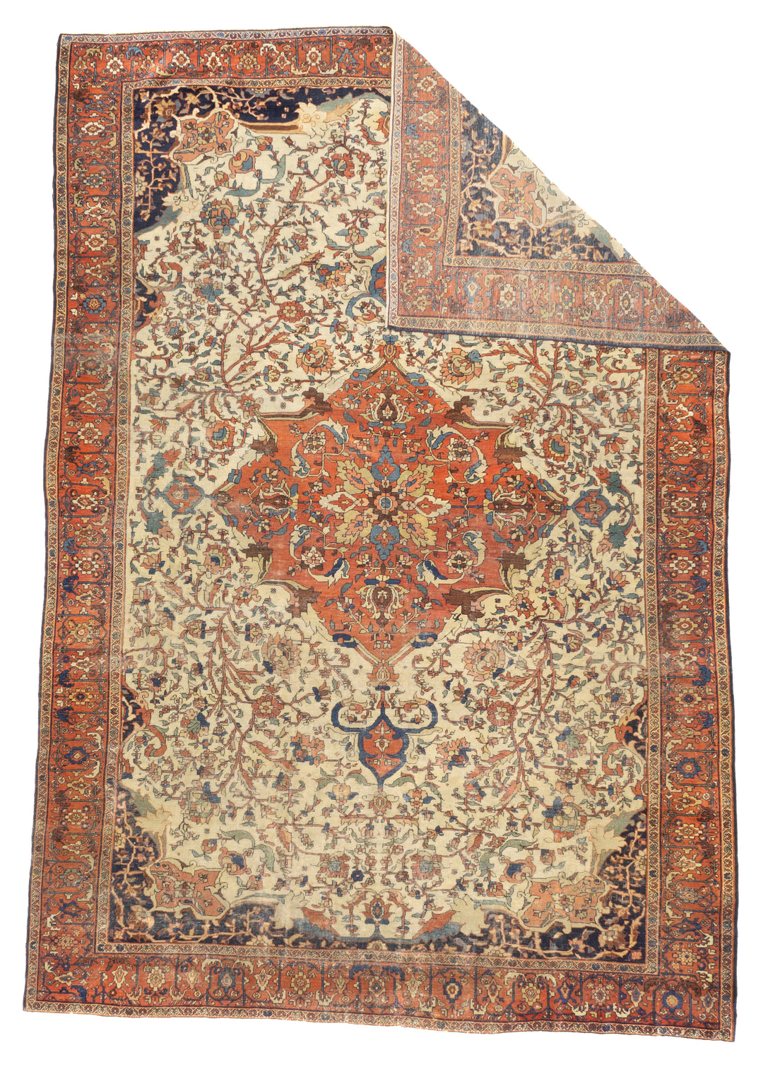 Antique Persian Farahan Sarouk Rug 7’3" x 10’5"