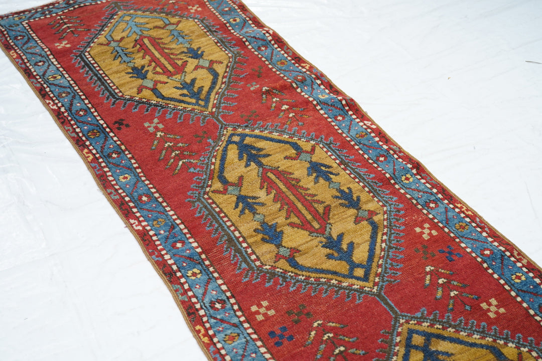 Antique Heriz Rug 2'4'' x 8'4''