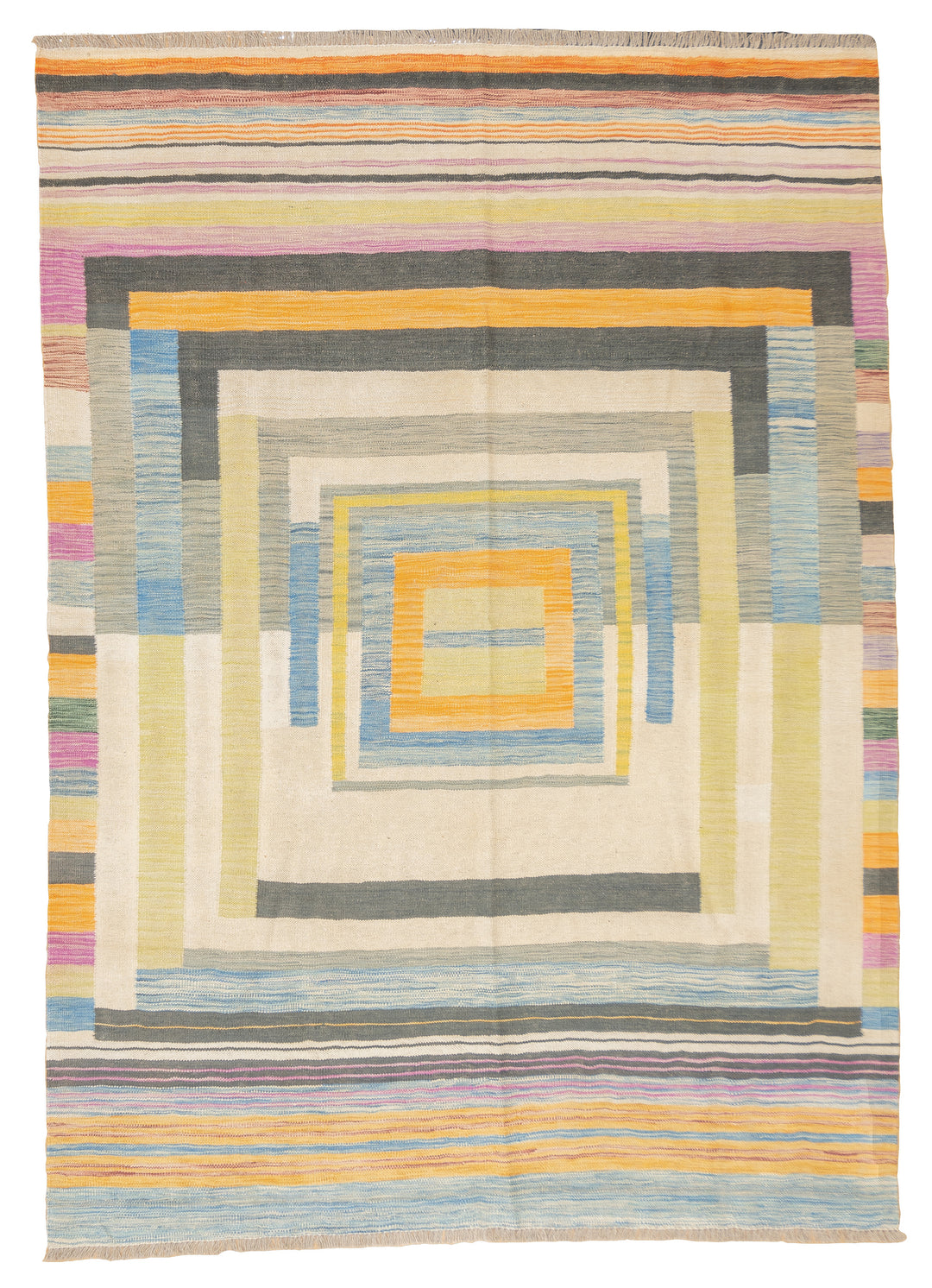 Fine Contemporary Turkish Kilim Flat Weave Wool Rug