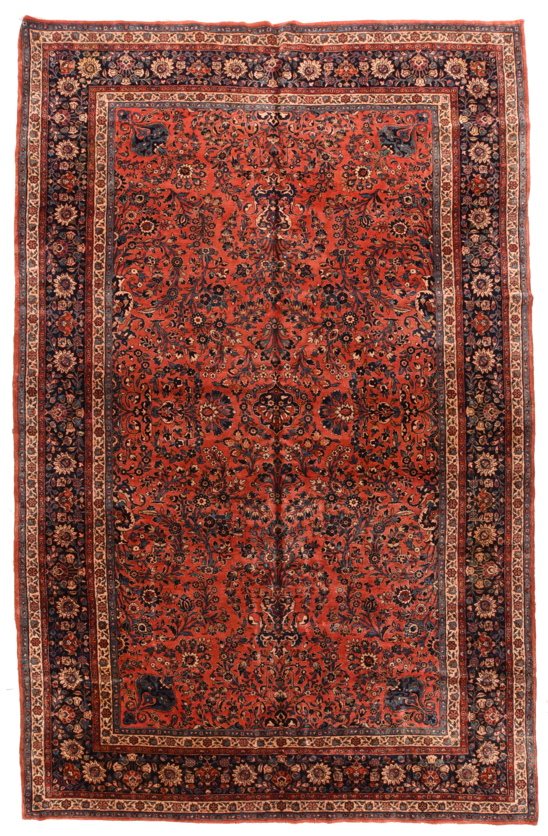 Antique Persian Kashan Area Rug