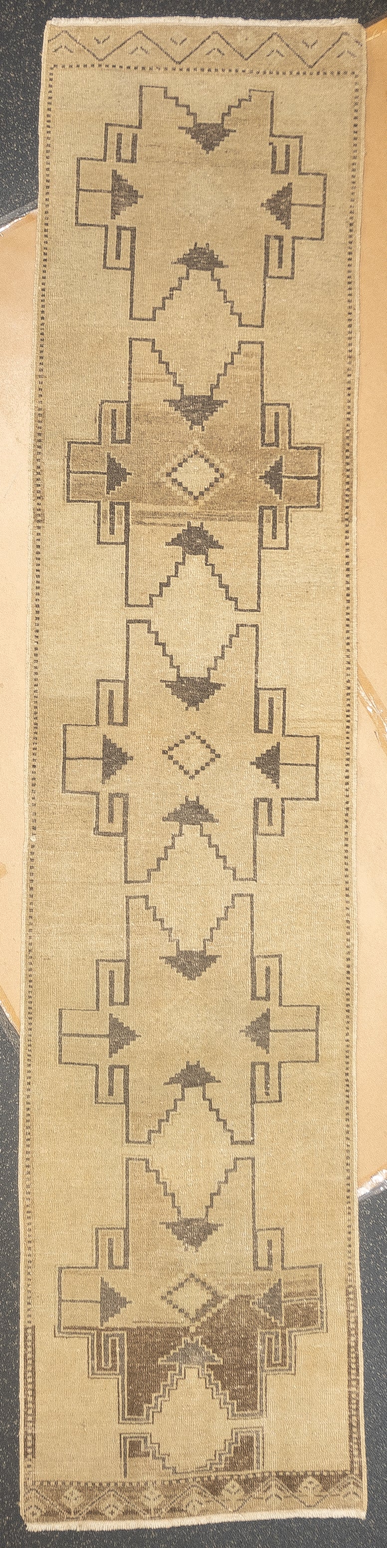 Fine Vintage Turkish Oushak Long Rug