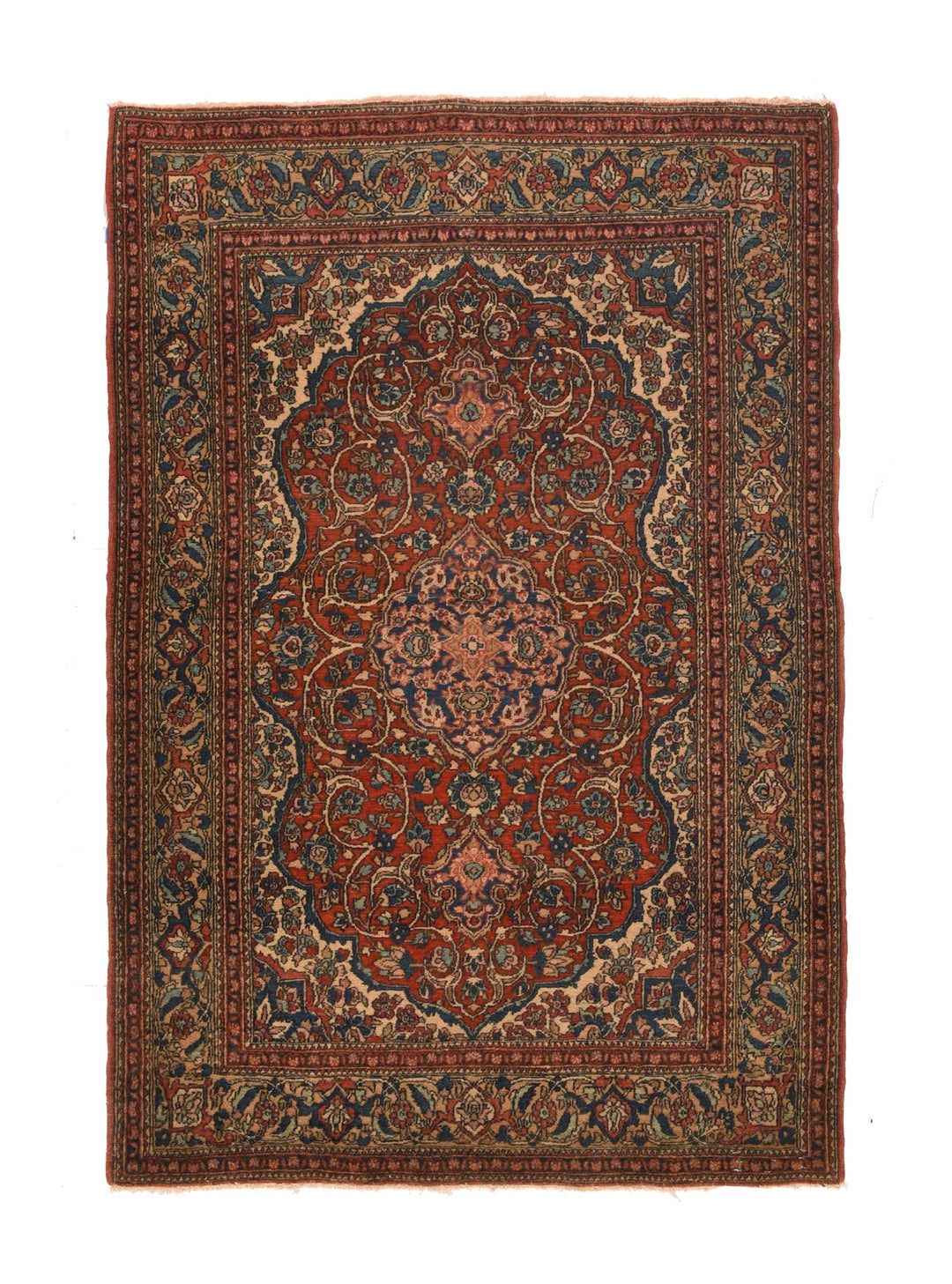 Antique Isfahan Rug 3'4'' x 4'11''