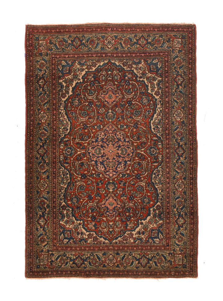 Antique Isfahan Rug 3'4'' x 4'11''