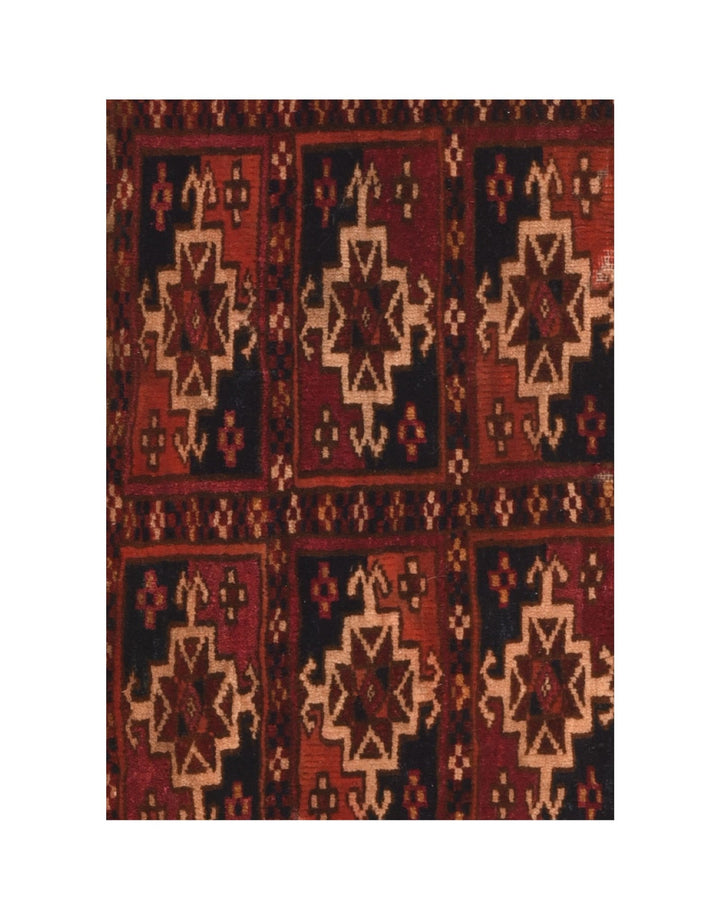 Antique Turkmen Rug 1'4'' x 2'8''