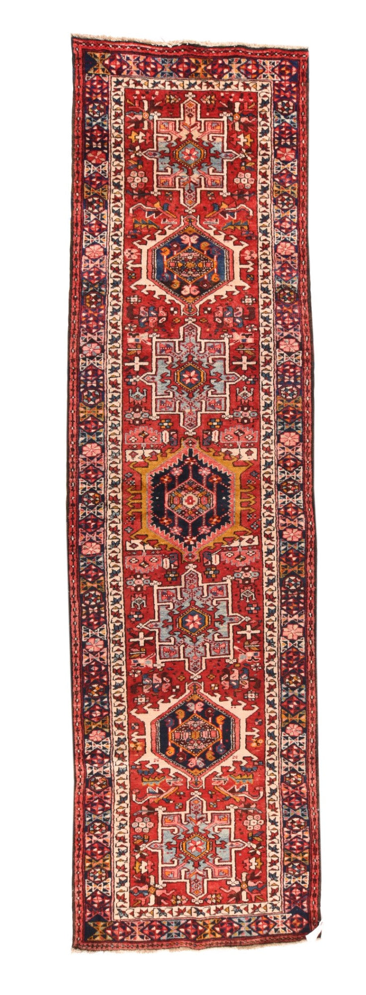 Vintage Karajeh Heriz Runner 3'10'' x 9'