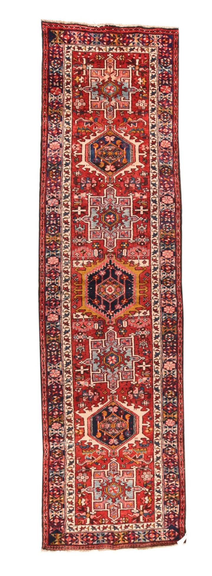 Vintage Karajeh Heriz Runner 3'10'' x 9'