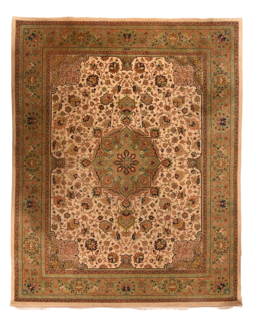 Vintage Beige Tabriz Rug 8'0'' x 10'0''