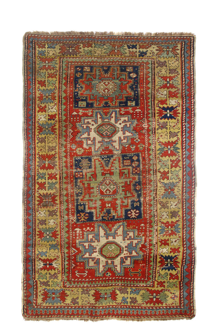 Antique Lezgi Rug 4'0'' x 6'9''