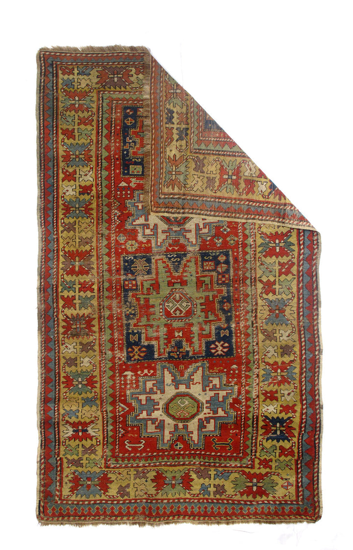 Antique Lezgi Rug 4'0'' x 6'9''